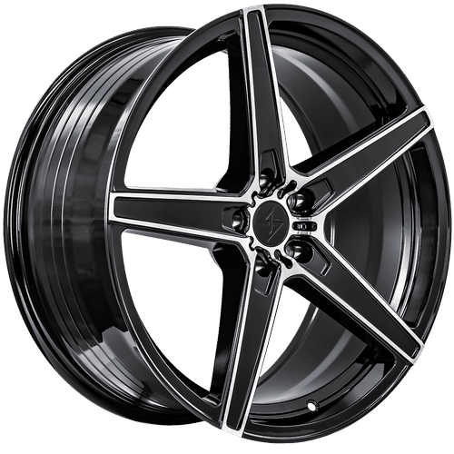 Sentali Street Gloss Black Machined SS4 22x10.5 5x115 Wheels