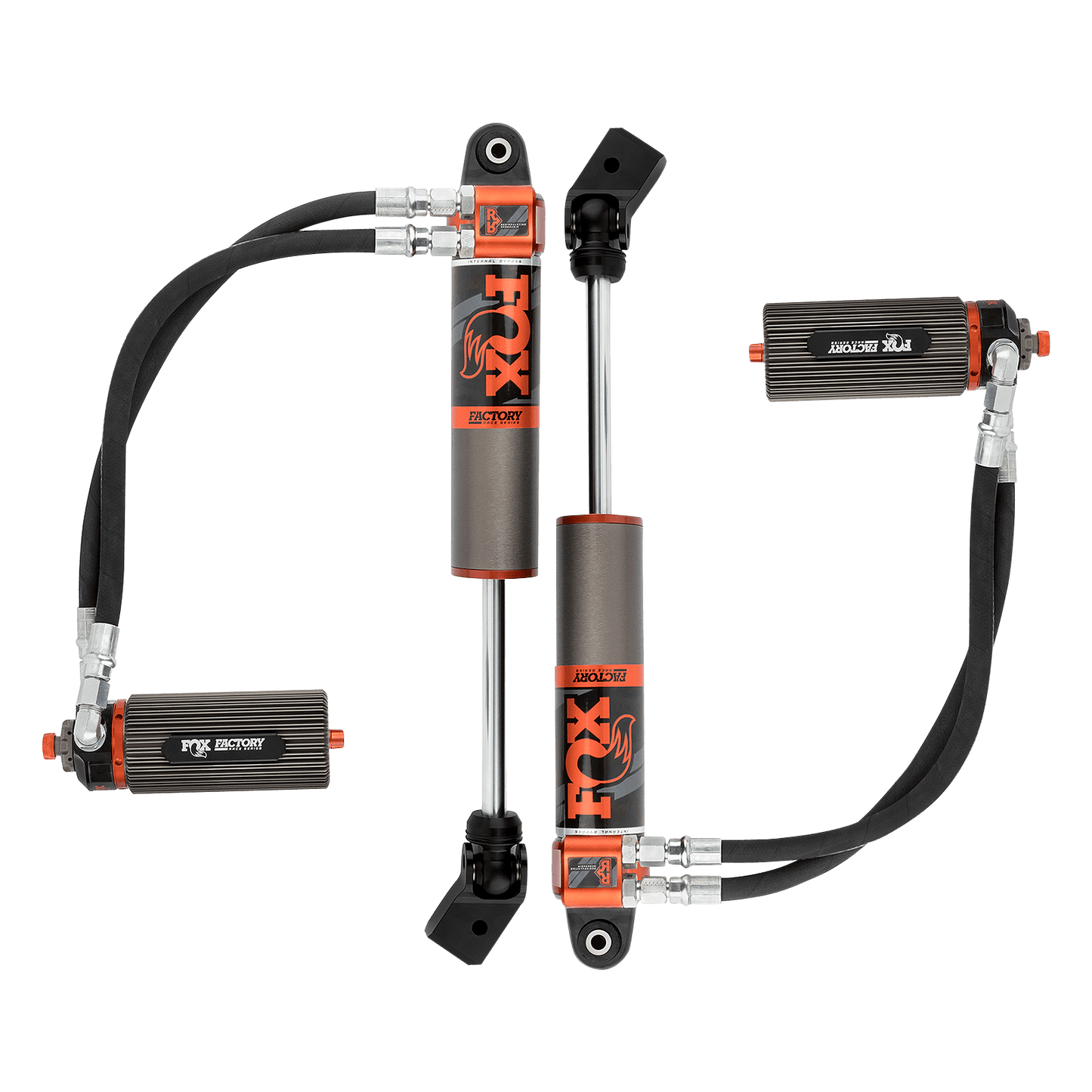 FOX 3.0 Remote Reservoir Front Shocks Adjustable | Factory Race Series Internal Bypass | 2-3 Lift | Gladiator JT