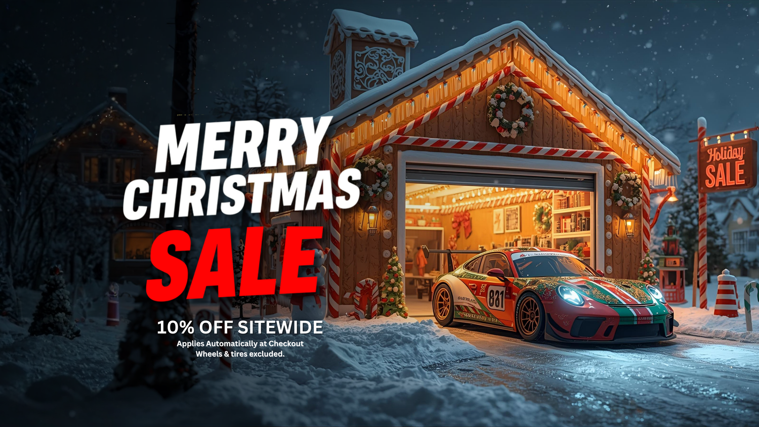 Happy Holidays and Merry Christmas Sale at TooFast Auto Parts — 10% off storewide until January 6th. Wheels and tires excluded.