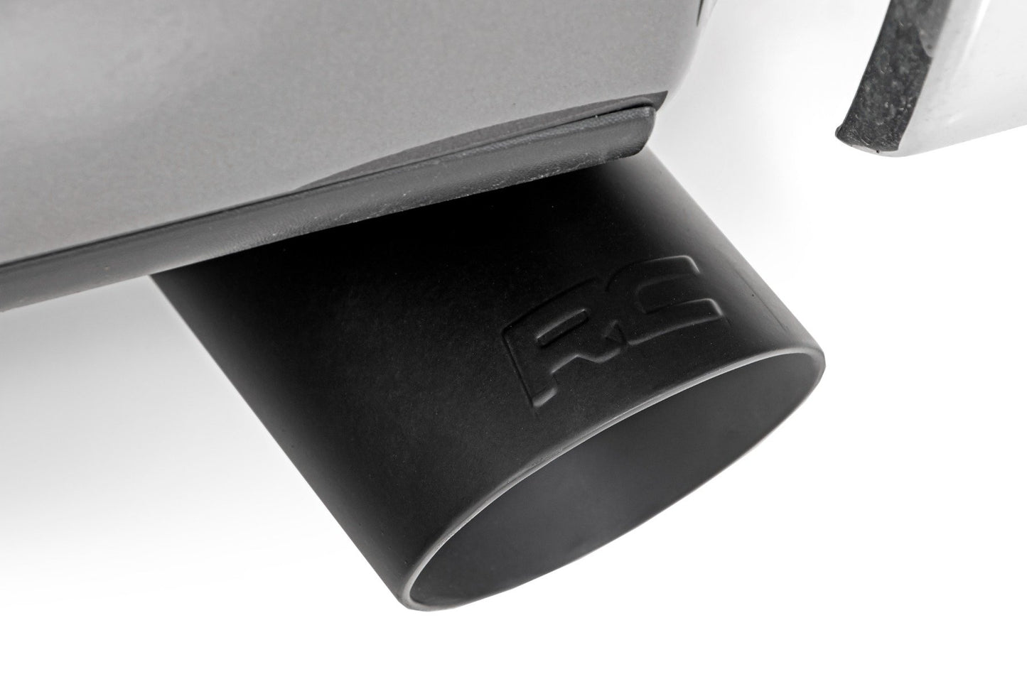 Exhaust Tip | Black | RC Logo | 2.5-3.125 Inch Pipe