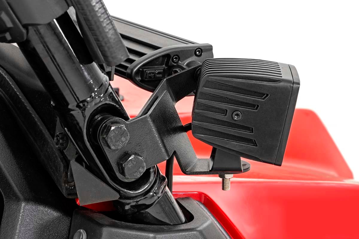 LED Light Kit | Cage Mount | 2" Black Pair | White DRL | Honda Pioneer 1000/Pioneer 1000-6