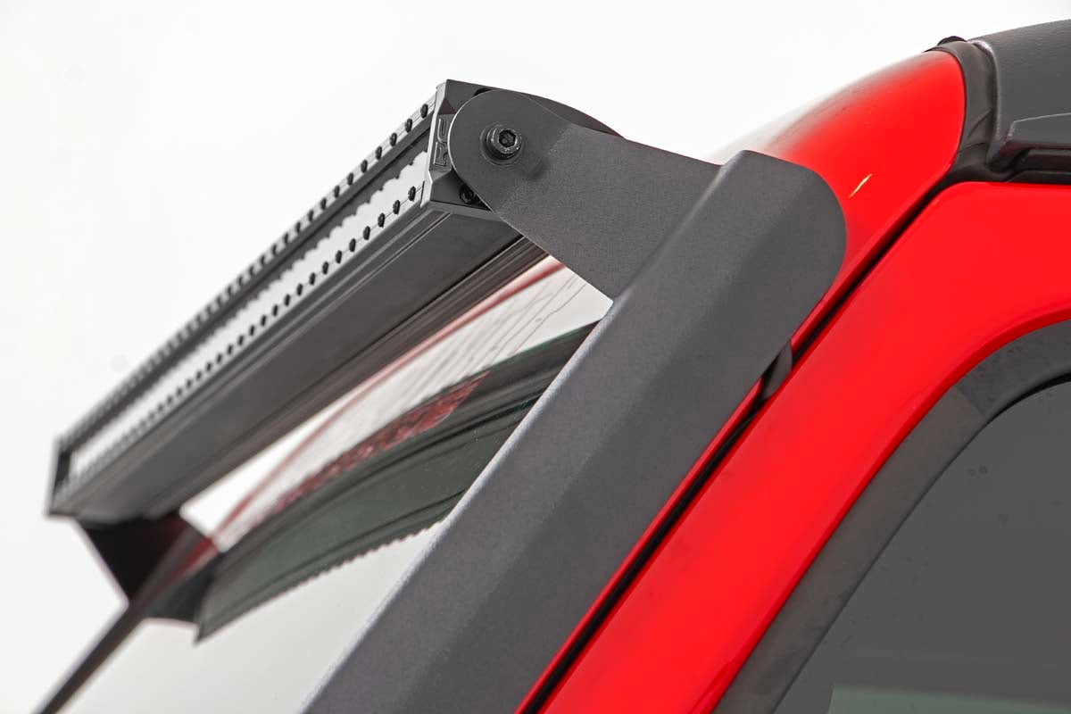 LED Light Kit | Windshield | 50" BLK Dual Row | Amber DRL | Jeep Gladiator JT/Wrangler JL (18-26)