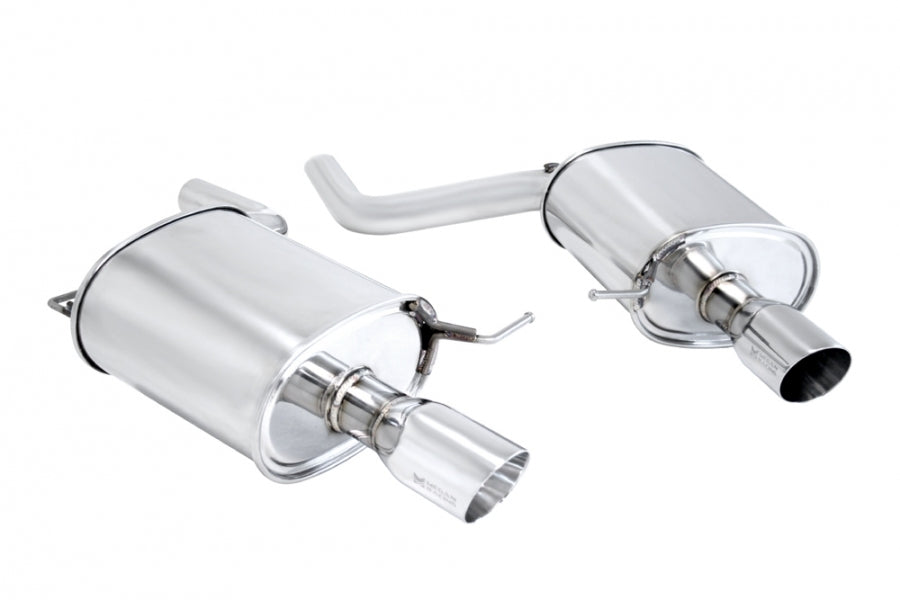 Supremo Exhaust System for BMW F10 5-Series 2011+ – Single Stainless Rolled Tip – MR-ABE-BF10-SRT-RR+RL