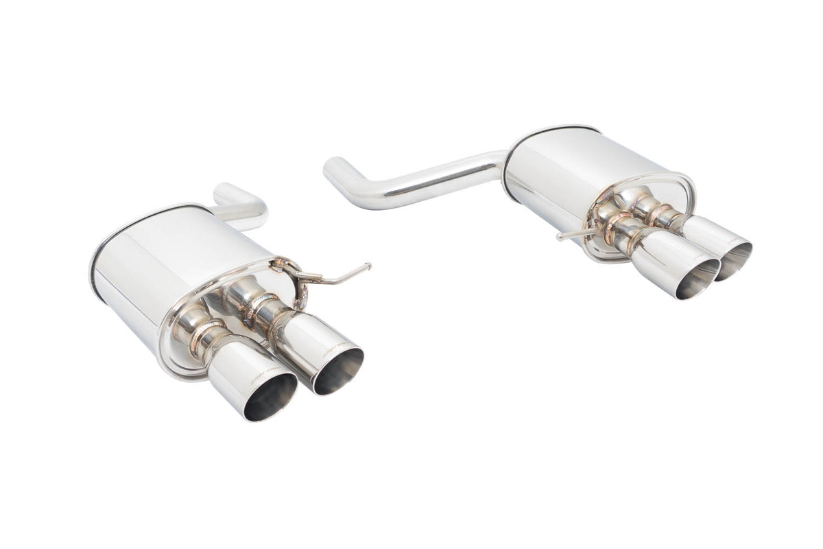 Supremo Exhaust System for BMW F10 2011+ (535i w/ M-Sport Bumper) – Stainless Rolled Tips – MR-ABE-BF10V2-SRT-RR+RL