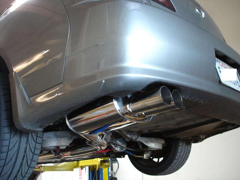 Infiniti G35 Sedan 03-06 (RWD Only) OE-RS Exhaust System – Stainless Rolled Tips – MR-CBS-IG034D-R+M