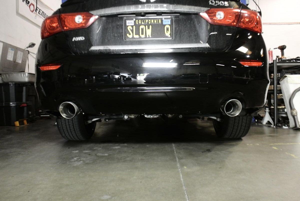 Infiniti Q50 2016+ (3.0 Twin Turbo) AWD/RWD (EXC NON-TURBO) Exhaust System – LW-CBS-IQ14X-R + LW-CBS-IQ14X-M
