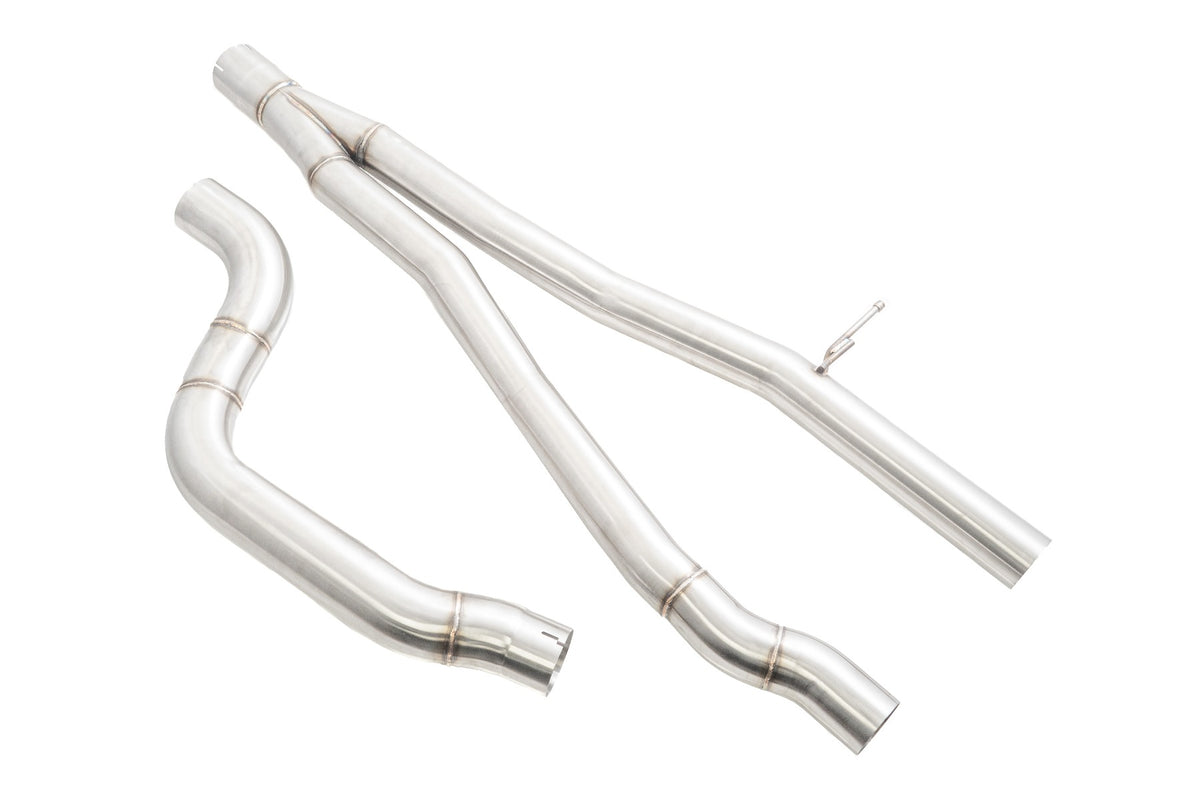Toyota Supra 19+ OE Type Dual Exit Exhaust System W/ Burnt Blue Tips (3.0L 6-Cyl) – MR-CBS-TS20-OE-R-BT+M
