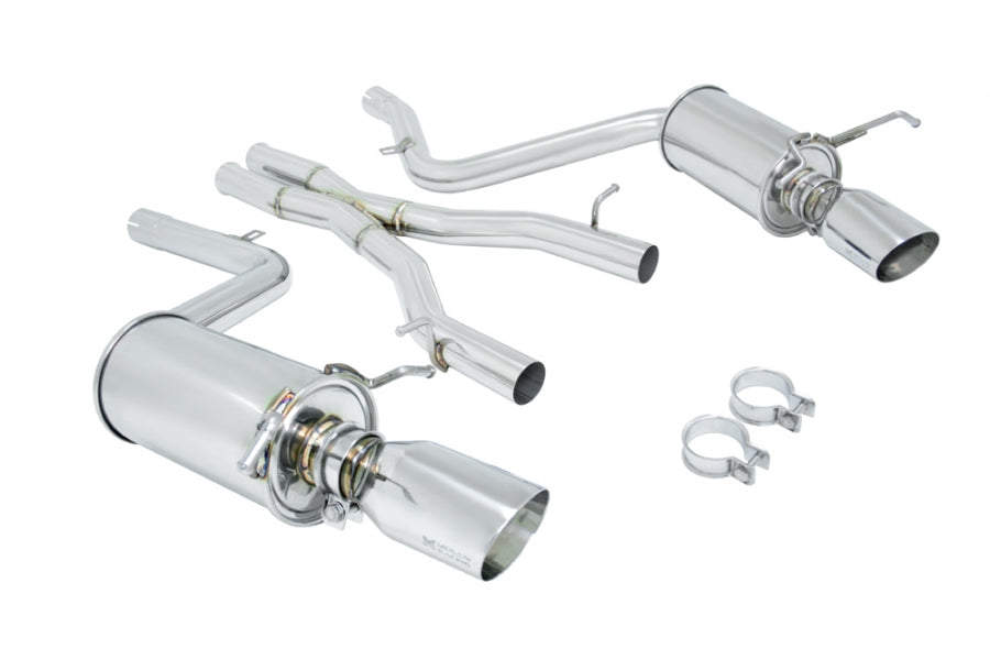 Mercedes Benz C-Class C300/C350 V6 Sedan 08-14 – Stainless Rolled Tips – OE-RS – MR-CBS-W204V6-SRT-R+M