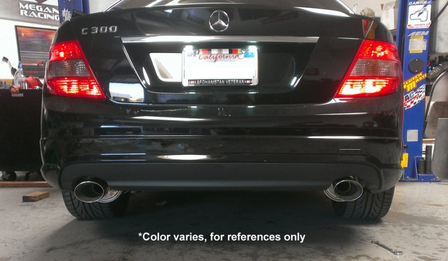 Mercedes Benz C-Class C300/C350 V6 Sedan 08-14 – Stainless Rolled Tips – OE-RS – MR-CBS-W204V6-SRT-R+M