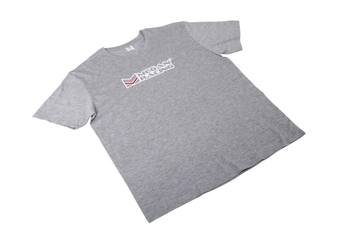 Megan Racing Logo T-Shirt- Grey - Size: US: X-Large, ASIA: 3XL