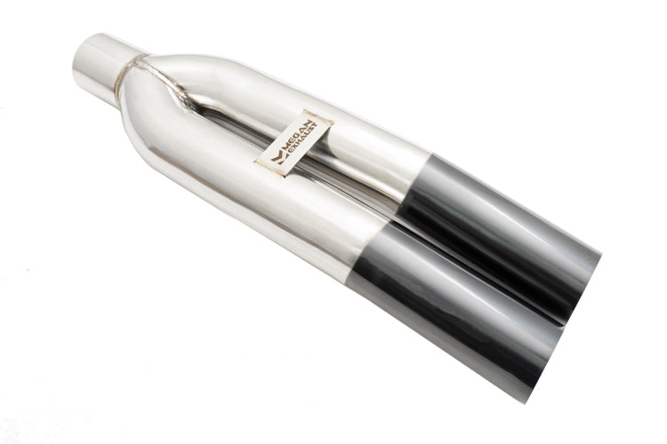 Universal Dual 3″ VIP Exhaust Tip “Blast Pipe” Style (weld-on) – Angled Cut – Black Chrome Tip – MR-UT-D3BC-V2