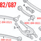 BMW M2/M3/M4 (G80/82/87) 2020+ Rear Upper Camber Arms – MRS-BM-0821