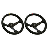 Steering wheel 350mm Deep dished leather