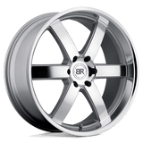 Black Rhino BRPND 24X10 6X5.5 SLVR-MCH 25MM Wheels