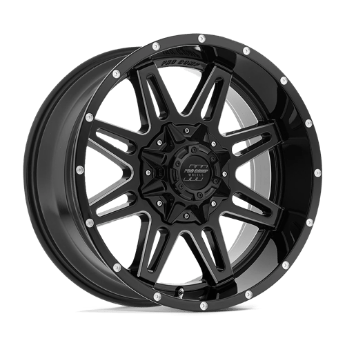 Pro Comp PXA42 20X9.5 5X5.5/150 G-BLK MILL -6MM Wheels