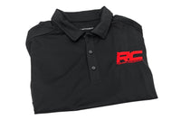 Rough Country Polo | Rough Country Logo | Black | Moisture Wicking | Size XL