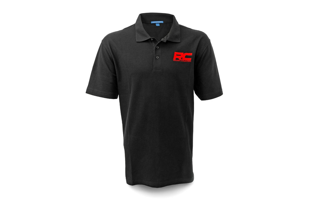 Rough Country Polo | Rough Country Logo | Black | Cotton | Size 2XL