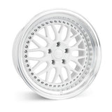 ESR Wheels 18X9.5 5X112 +35 66.6 GLOSS WHITE MACHINE LIP SR01