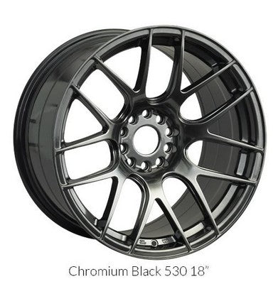XXR Wheels 530 Chromium Black 19x8.75 5x114.3 5x120 et35 cb73.1