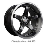 XXR 555 Chromium Black / ML 18x8.5 5x100/5x114.3 et25 cb73.1