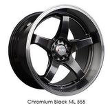XXR 555 Chromium Black / ML 17x8 5x100/5x114.3 et35 cb73.1