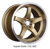 XXR 555 Hyper Gold / ML 18x8.5 5x100/5x114.3 et25 cb73.1