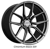 XXR Wheels 559 Chromium Black 19x8.5 5X120 ET40 CB73.1