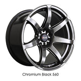 XXR Wheels 560 Chromium Black 18x8.5 5X100/5X114.3 ET20 CB73.1