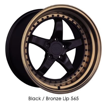XXR Wheels 565 Black / Bronze Lip 18x8.5 5X114.3 ET35 CB73.1
