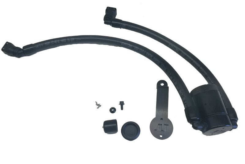 J&amp;L 2018-2023 Ford Mustang GT Driver Side Oil Separator 3.0 - Black Anodized
