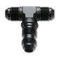 Vibrant -6AN Bulkhead Adapter Tee Fitting - Anodized Black Only