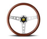 Momo Indy Steering Wheel 350 mm - Mahogany Wood/Brushed Spokes