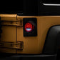 Raxiom 07-18 Jeep Wrangler JK Axial Series Halo LED Tail Lights- Black Housing (Clear Lens)