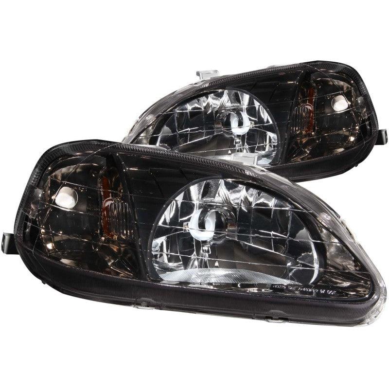 ANZO 1999-2000 Honda Civic Crystal Headlights Gun-Metal Gray | Too Fast Autoparts | Order Online | Canada & USA Shipping