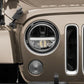 Raxiom 97-18 Jeep Wrangler TJ & JK Axial 7-In LED Headlights w/ DRL - Black Housing (Clear Lens)