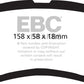 EBC 05-14 Honda Ridgeline 3.5 Greenstuff Front Brake Pads