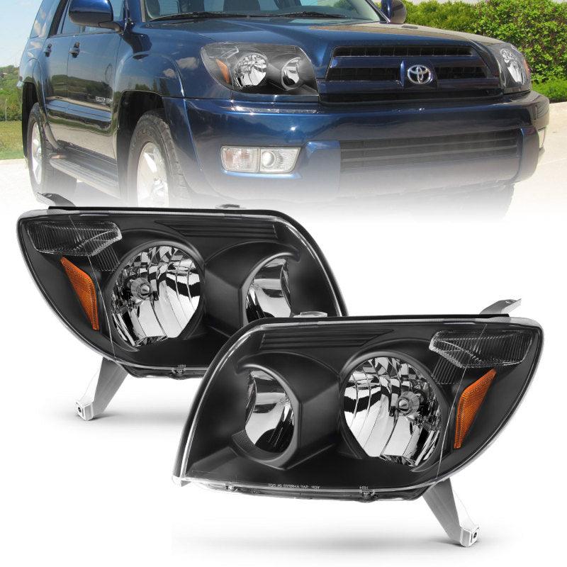 ANZO 2003-2005 Toyota 4Runner Crystal Headlights Black | Too Fast Autoparts | Order Online | Canada & USA Shipping