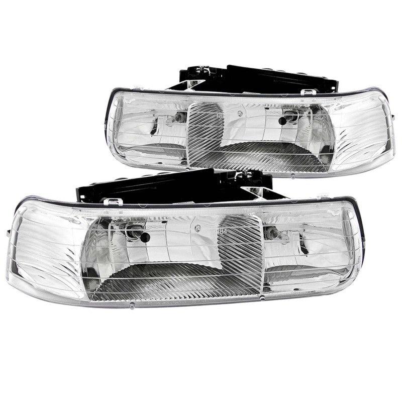 ANZO 1999-2002 Chevrolet Silverado 1500 Crystal Headlights Chrome | Too Fast Autoparts | Order Online | Canada & USA Shipping