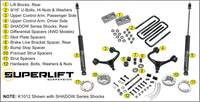 Superlift 05-20 Toyota Tacoma 4WD (sauf modèles TRD Pro) - Kit de levage 3 pouces avec amortisseurs Superlift