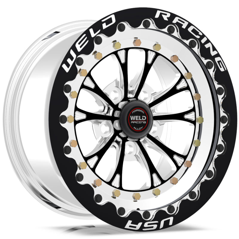 Weld Vitesse 15x10 / 5x4.5 BP / 6.5in. BS Black Wheel - Black Single Beadlock MT