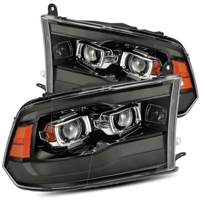 AlphaRex 09-18 Dodge Ram 1500HD PRO-Series Proj Headlights Plank Style Black w/Seq Signal/Smoked DRL | Too Fast Autoparts | Order Online