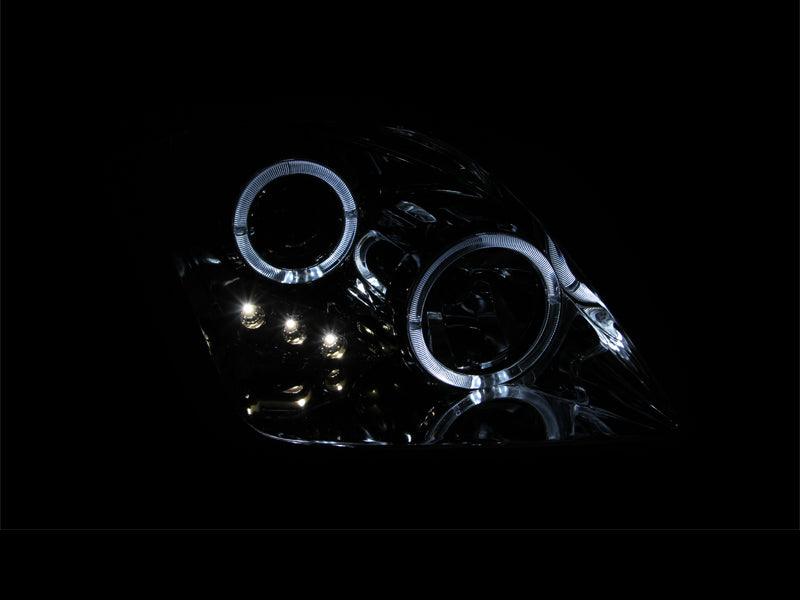 ANZO 1997-2001 Honda Prelude Projector Headlights w/ Halo Chrome w/ LED | Too Fast Autoparts | Order Online | Canada & USA Shipping
