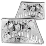 ANZO 1998-2000 Ford Ranger Crystal Headlights Chrome | Too Fast Autoparts | Order Online | Canada & USA Shipping