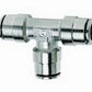 Firestone Union Tee 1/4in. Nickel Push-Lock Air Fitting - 6 Pack (WR17603453)