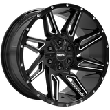Ruffino HARD Voodoo Gloss Black - Milled EdgeRUF5420002 | Size: 20x10.0 | Bolt Pattern: 5x127/5x139.7 | Offset: -12 | Center Bore: 77.8