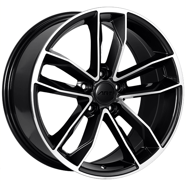 ART REPLICA 129 Gloss Black - Machined FaceR12918005 | Size: 18x8.0 | Bolt Pattern: 5x112 | Offset: 35 | Center Bore: 66.5 | Too Fast Autoparts | Order Online | Canada & USA Shipping