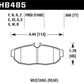 Hawk 08-09 Mustang Bullitt/05-10 & 12-13 Mustang GT/05-13 Mustang V6 Blue 9012 Race Rear Brake Pads