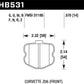 Hawk 06-13 Chevrolet Corvette Z06 DTC-60 Race Front Brake Pads