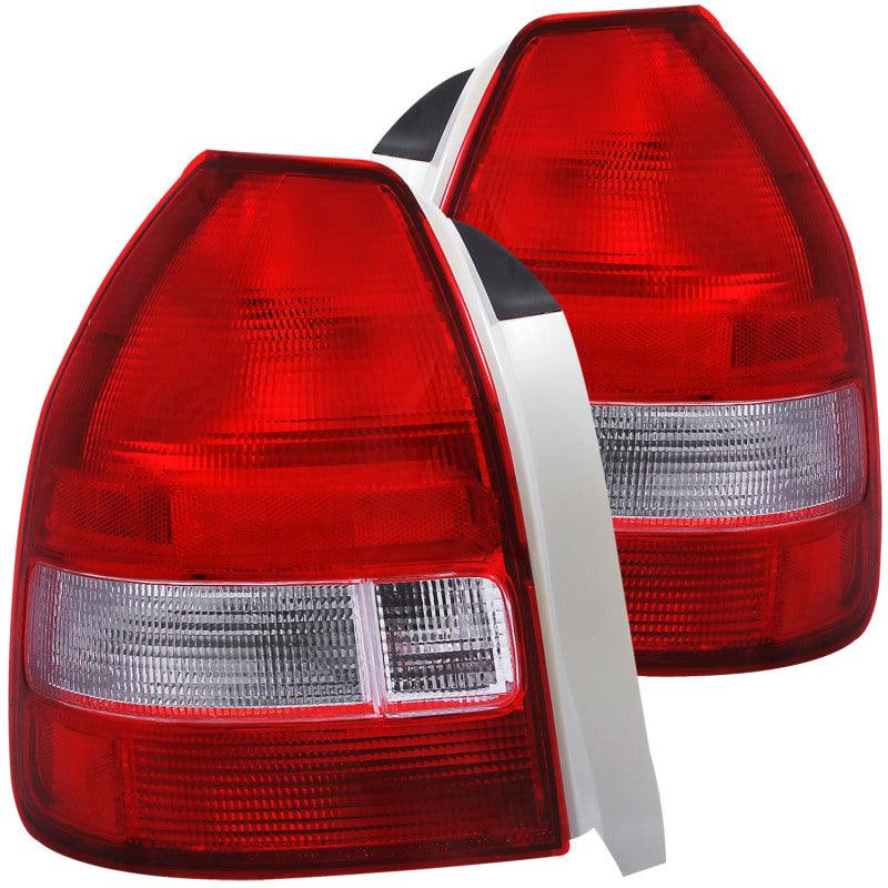 ANZO 1996-2000 Honda Civic Taillights Red/Clear | Too Fast Autoparts | Order Online | Canada & USA Shipping