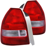 ANZO 1996-2000 Honda Civic Taillights Red/Clear | Too Fast Autoparts | Order Online | Canada & USA Shipping